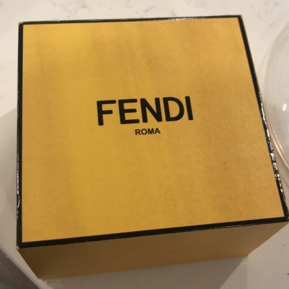 Fendi cuff/bracelet - gold with white/clear rhinestones - Picture 2 of 2